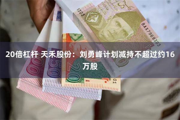20倍杠杆 天禾股份：刘勇峰计划减持不超过约16万股