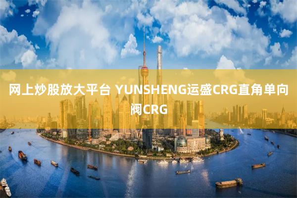 网上炒股放大平台 YUNSHENG运盛CRG直角单向阀CRG