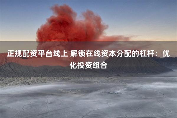 正规配资平台线上 解锁在线资本分配的杠杆：优化投资组合
