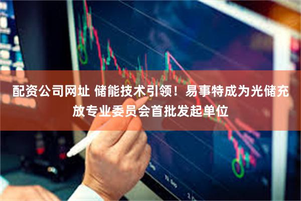 配资公司网址 储能技术引领！易事特成为光储充放专业委员会首批发起单位