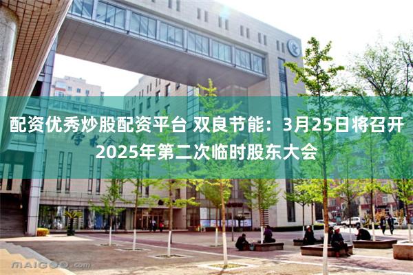配资优秀炒股配资平台 双良节能：3月25日将召开2025年第二次临时股东大会
