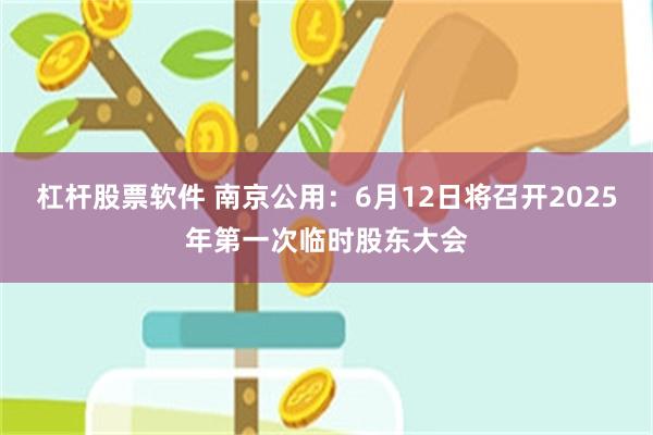 杠杆股票软件 南京公用：6月12日将召开2025年第一次临时股东大会
