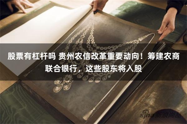 股票有杠杆吗 贵州农信改革重要动向！筹建农商联合银行，这些股东将入股