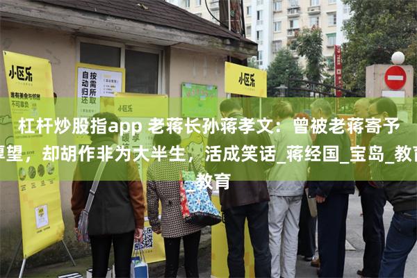 杠杆炒股指app 老蒋长孙蒋孝文：曾被老蒋寄予厚望，却胡作非为大半生，活成笑话_蒋经国_宝岛_教育